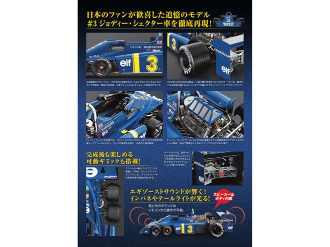 1976年F1イン・ジャパンの「ティレル6輪」を作るパートワークマガジン