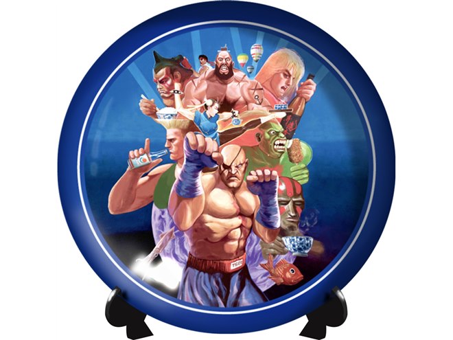 ストリートファイター2 サガット　佐賀県　コラボ　有田焼　飾り皿　CAPCOM ストリートファイター2 サガット 佐賀県 コラボ 有田焼 飾り皿