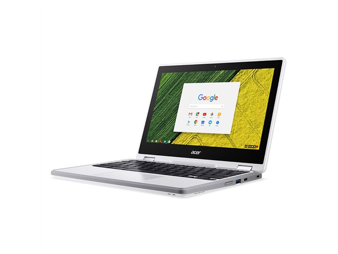 エイサー、液晶が360度回転する「Chromebook Spin 11」のホワイト