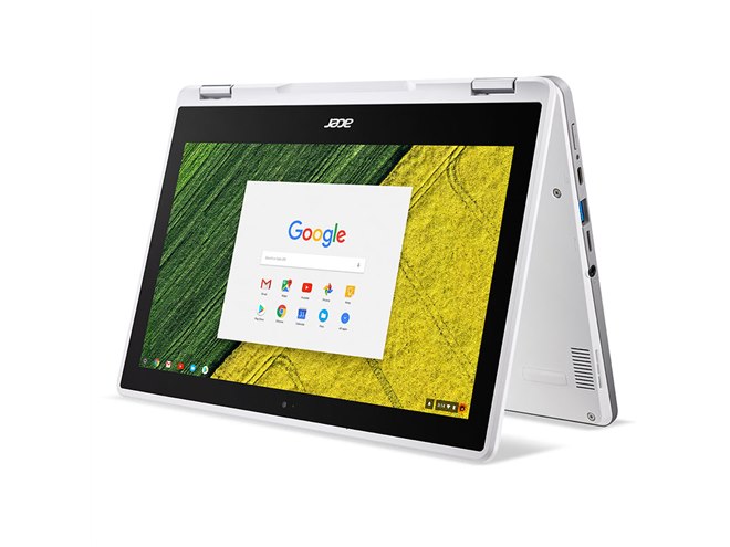 エイサー、液晶が360度回転する「Chromebook Spin 11」のホワイト