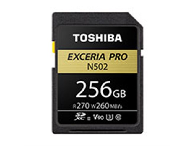 東芝メモリ、V90に対応した最大270MB/秒のSDカード「EXCERIA PRO