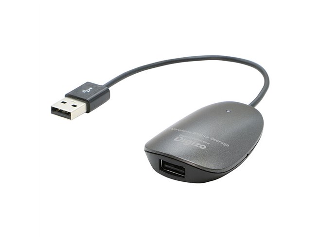 プリンストン ワイヤレスモバイルストレージ「Digizo ShAirDisk」 PTW-SDISK1 プリンストン、USBメモリーをWi-Fi対応にするワイヤレスモバイル