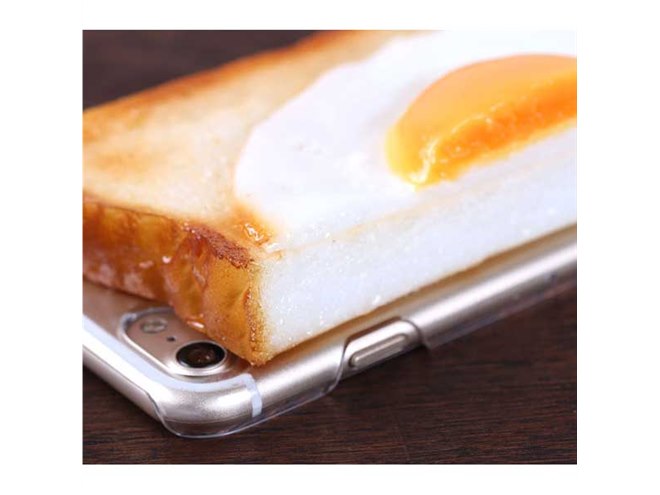 食品サンプル　目玉焼きトースト　スマホケース　ラピュタパン 1カ月待ち〈iPhone/Android 全機種対応〉名入れ くま目玉焼き