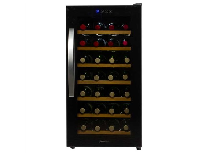 デバイスタイル、日本製ペルチェユニットを2基搭載した28本用ワイン