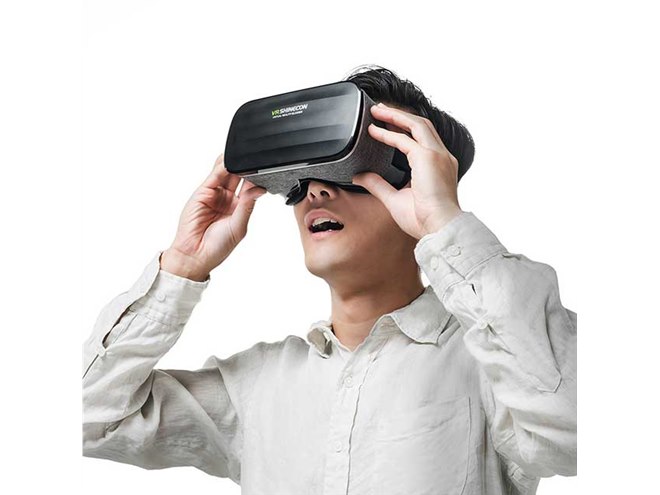 サンワ、Bluetoothリモコンがセットになったスマホ用VRゴーグルセット2