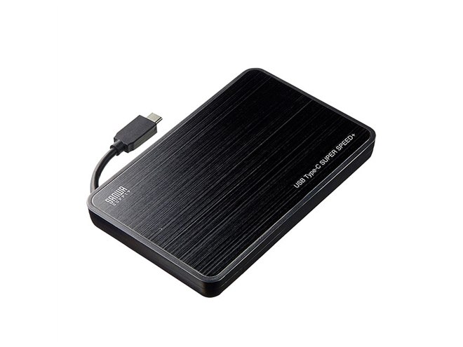 サンワ、USB 3.1 Gen2対応でUSB Type-C端子搭載の2.5インチHDDケース