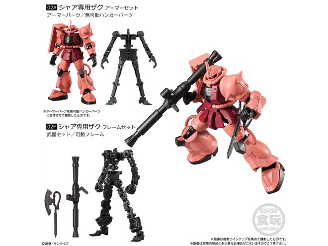 バンダイ、「ガンダム」「シャア専用ザク」「百式」など110mmビッグ食