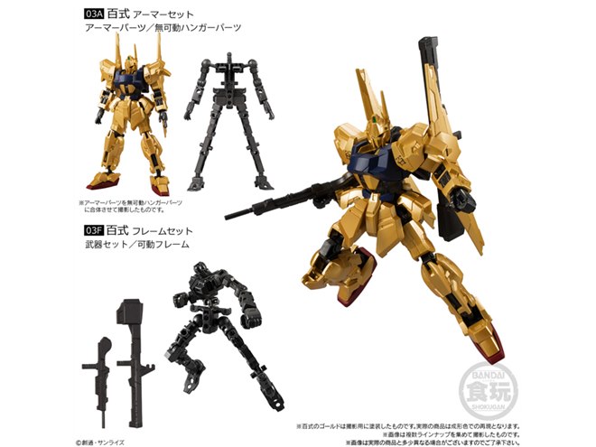 バンダイ、「ガンダム」「シャア専用ザク」「百式」など110mm バンダイ、「ガンダム」「シャア専用ザク」「百式」など110mm