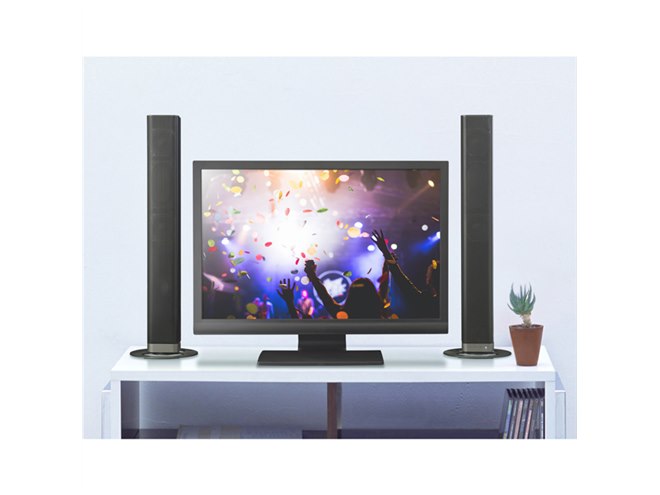ドンキ、“縦でも横でも使える”テレビ用ホームシアタースピーカーを