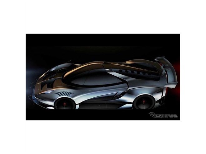 米SCGの新型スーパーカー、「004S」にレーサー開発へ…ティザースケッチ