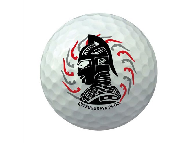 ポール様 ウルトラセブン」のキャラをプリントしたゴルフボール