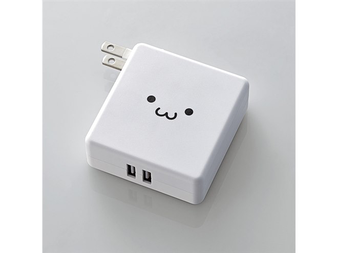 エレコム、AC充電器一体型で2ポート搭載＆最大2.4A出力のモバイル