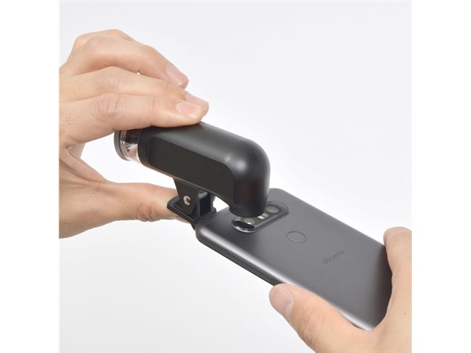 360度パノラマビュー撮影用のスマホ向けクリップ式レンズ、3,980円