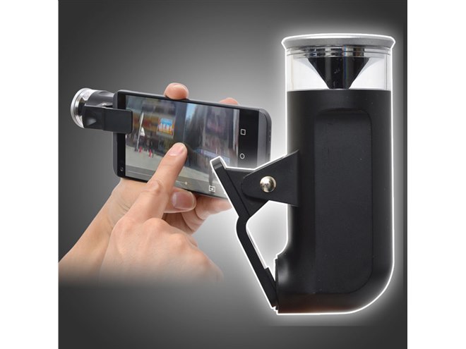 360度パノラマビュー撮影用のスマホ向けクリップ式レンズ、3,980円