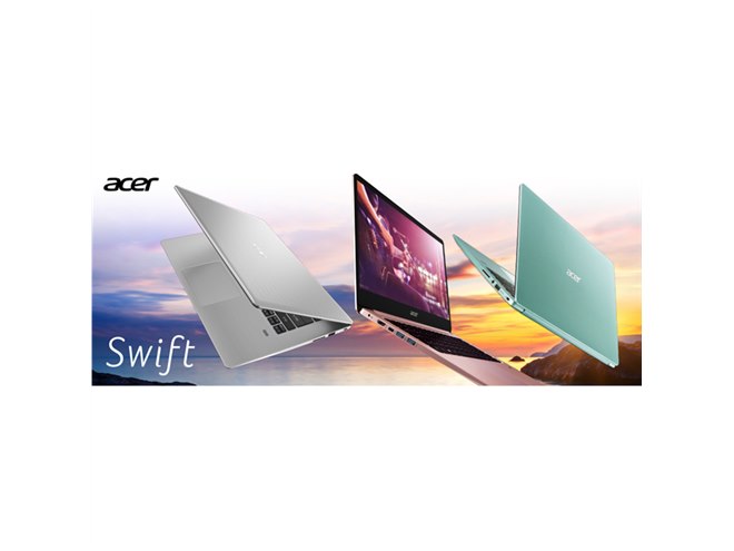 Acer ノートパソコンPC Swift SF324-54series エイサー、“13.3型級ボディ”に14型液晶を搭載したスリムノート「Swift