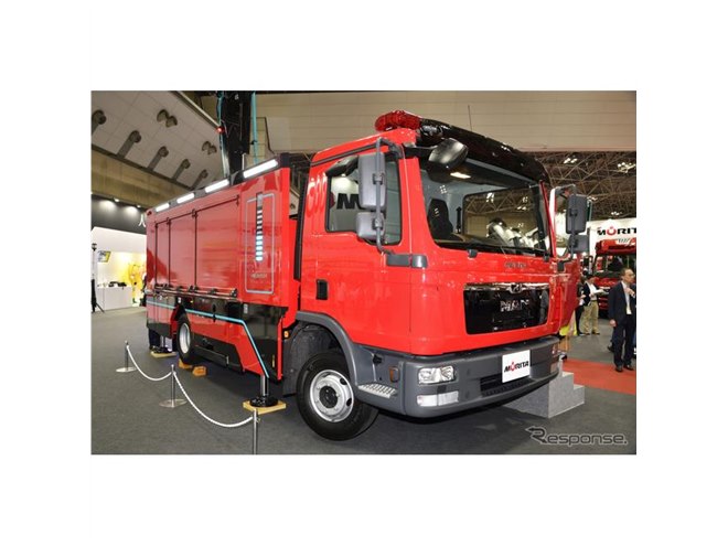 輸出仕様の多目的ポンプ車、MVF13…東京国際消防防災展2018［詳細画像 