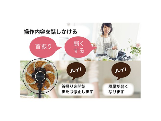消臭＆熱中症対策機能を搭載した、声で操作できるDC扇風機「極扇