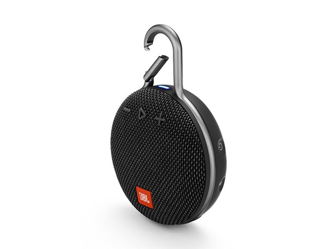 JBL CLIP3 Bluetoothスピーカー IPX7防水/パッシブラジエーター搭載/ポータブル/カラビナ付 ブラック JBLCLIP3BLK JBL、ビルトインカラビナ採用の防水ポータブルスピーカー「JBL