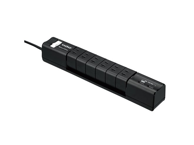 2ポートUSB給電機能付 回転式 6個口OAタップ プリンストン、2ポートUSB給電機能付き回転式6個口OAタップ