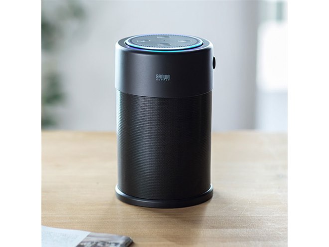 サンワ、Amazon Echo Dot専用のバッテリー内蔵スピーカードック サンワ、Amazon Echo Dot専用のバッテリー内蔵スピーカードック