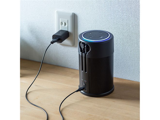 サンワ、Amazon Echo Dot専用のバッテリー内蔵スピーカードック - 価格.com