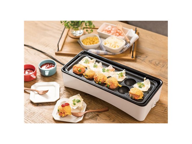 専用 Heat Edge IAB Studio Comets 2台セット YAMAZEN、全面ヒーター搭載でムラなく焼ける「2wayスリムたこ焼き器