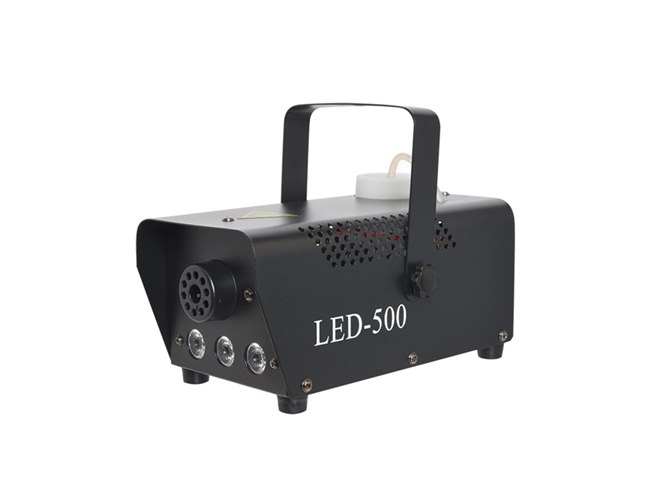 照明効果を向上させる、LEDカラーライト付きの小型スモーク