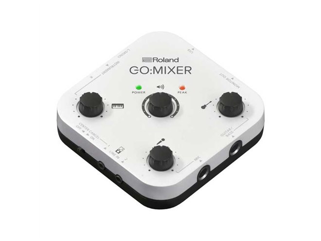 ローランド、高音質で収録できるスマホ用オーディオ・ミキサー「GO