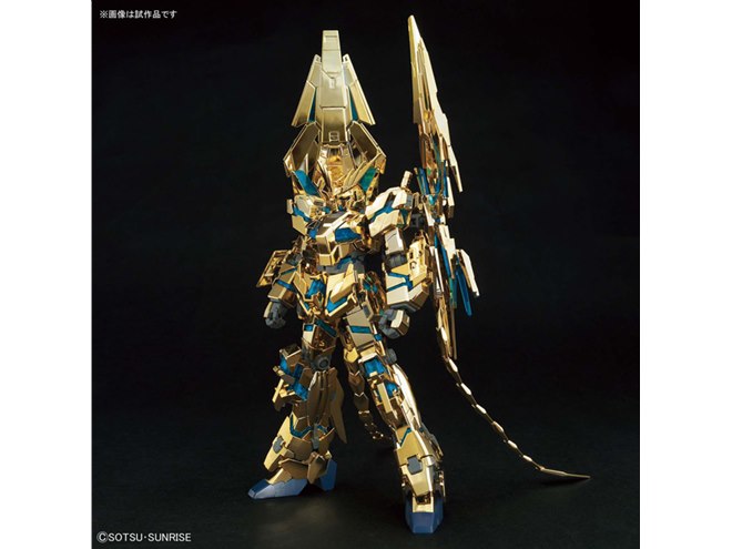 機動戦士ガンダムNT」NT版フェネクスのゴールドコーティングガンプラが