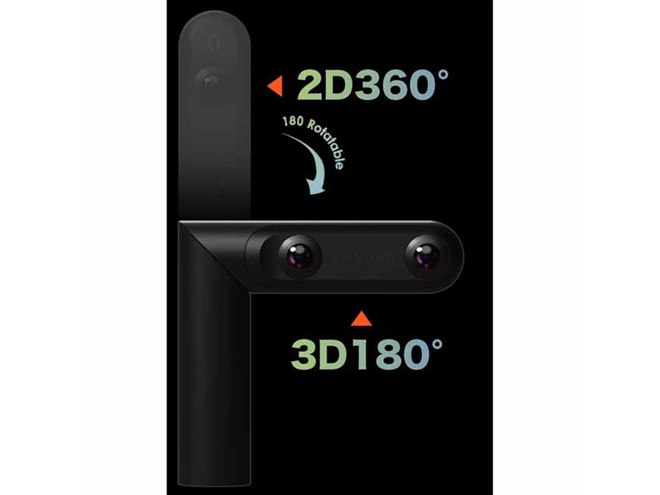 KANDAO、3D 180度＆2D 360度対応のカメラ「QooCam（クーカム