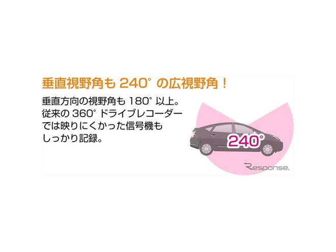 コムテック、360°カメラ搭載の高画質ドラレコ発売 垂直視野角も