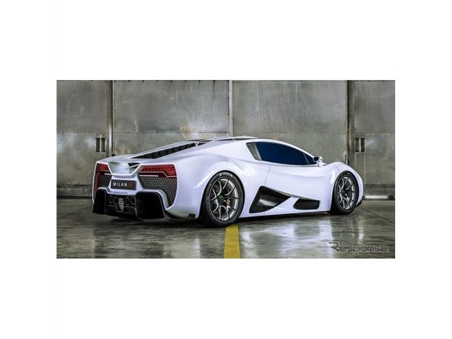 新型ハイパーカー『ミランレッド』発表、1325psで最高速400km/h以上