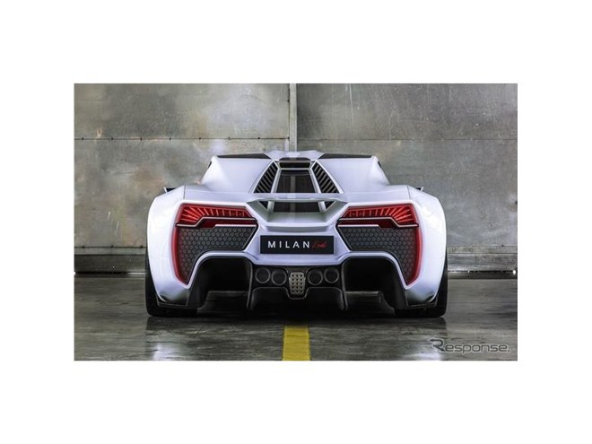 新型ハイパーカー『ミランレッド』発表、1325psで最高速400km/h以上