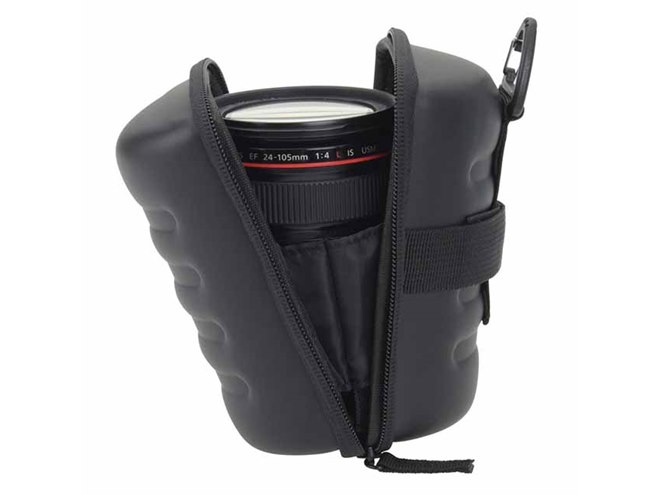 エツミ、衝撃に強いEVA素材の外殻を採用した「セミハードレンズケースL