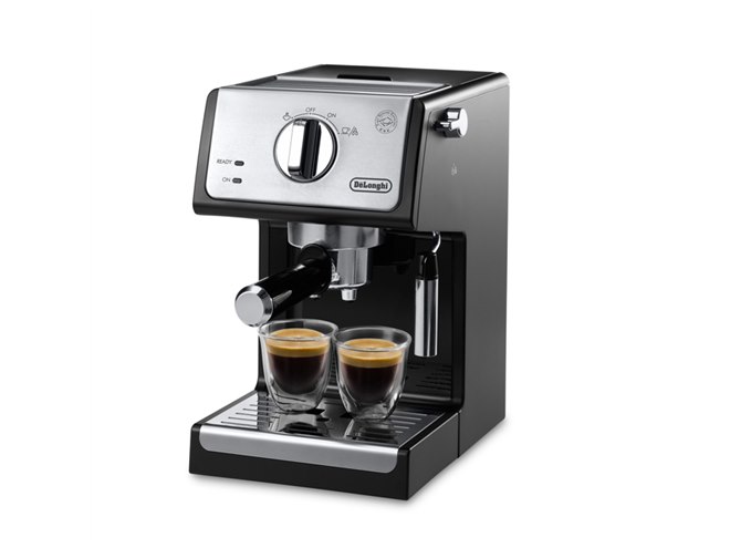 デロンギ、ミルク泡立て用フロッサー付きエスプレッソ