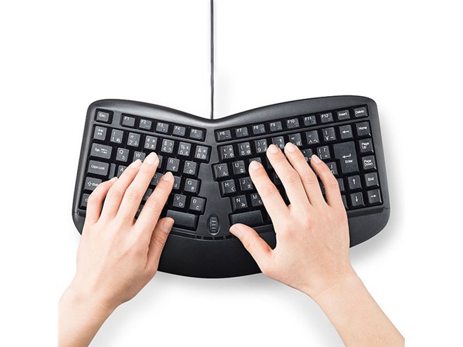 サンワサプライ エルゴノミクスキーボード トラックボール SKB-ERG5BK サンワ、エルゴノミクス形状のキーボード「SKB-ERG3BK」「SKB-ERG5BK