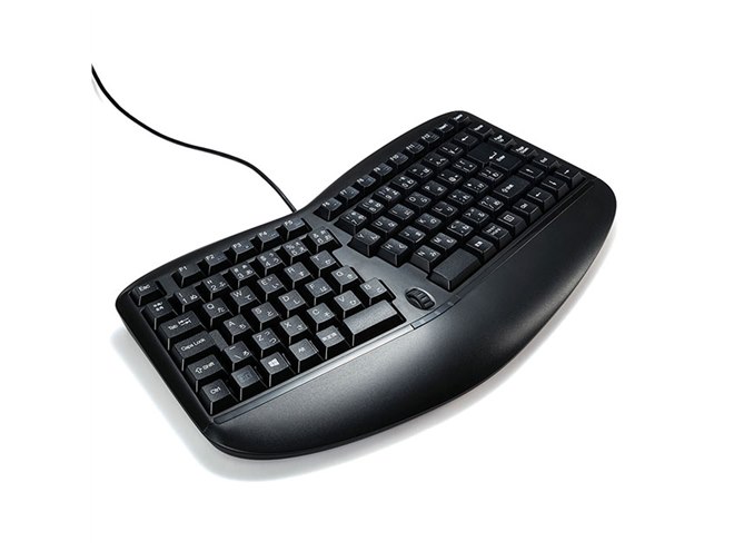 サンワ、エルゴノミクス形状のキーボード「SKB-ERG3BK」「SKB-ERG5BK