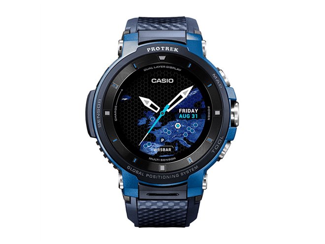 カシオ、オフライン地図やGPSを最大3日間使用できる「PRO TREK Smart