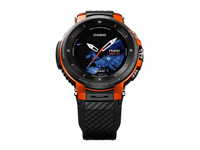 カシオ、オフライン地図やGPSを最大3日間使用できる「PRO TREK Smart