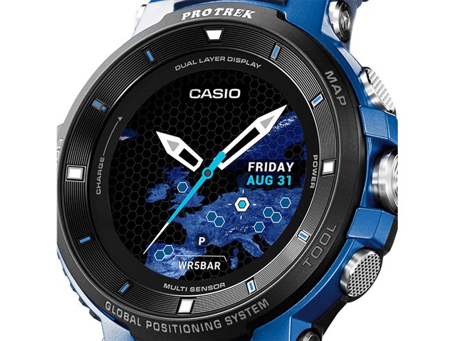 カシオ、オフライン地図やGPSを最大3日間使用できる「PRO TREK Smart