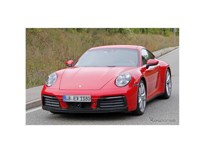 赤いボディの「S」も捕捉…ポルシェ 911 新型、発表直前フルヌード