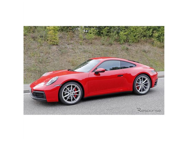 赤いボディの「S」も捕捉…ポルシェ 911 新型、発表直前フルヌード