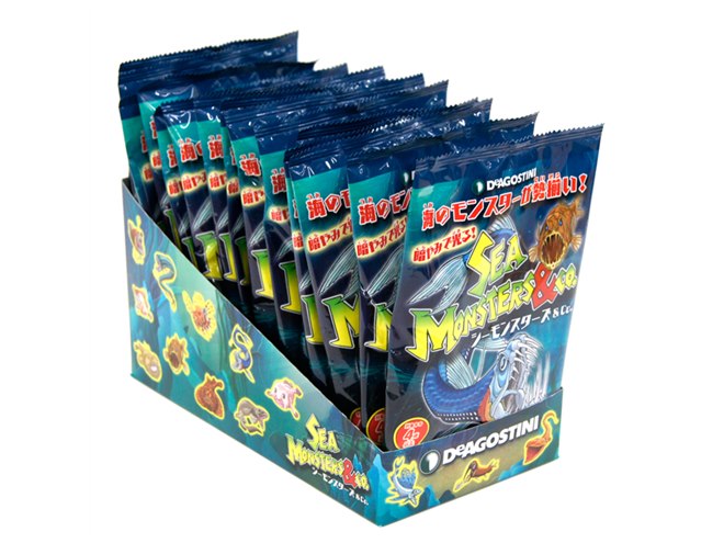 デアゴスティーニ、暗闇で光る怖い海中生物の食玩「シーモンスターズ