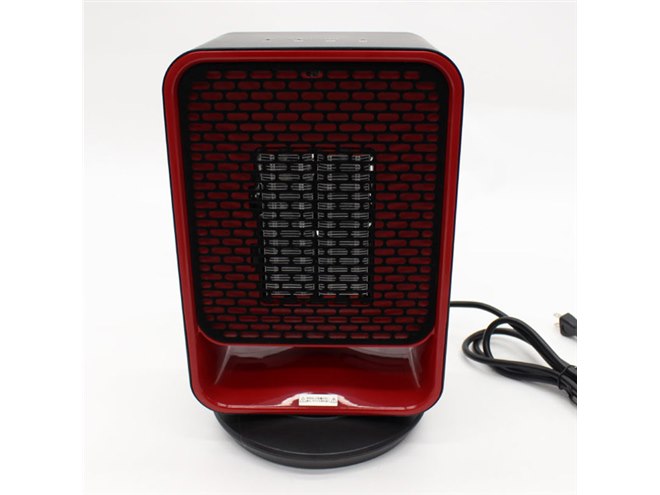 ヒロ、立ち上げてすぐに温風が吹き出す 赤い角型ヒーター「YD-927