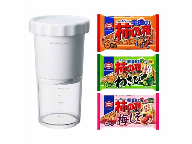 亀田製菓、「亀田の柿の種」をふりかけにする専用マシン「フリカ