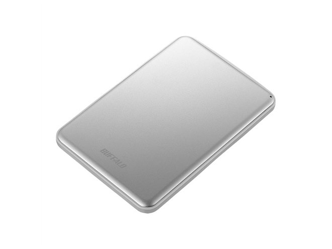 バッファロー、アルミボディで厚さ8.6mmの薄型軽量ポータブルHDD