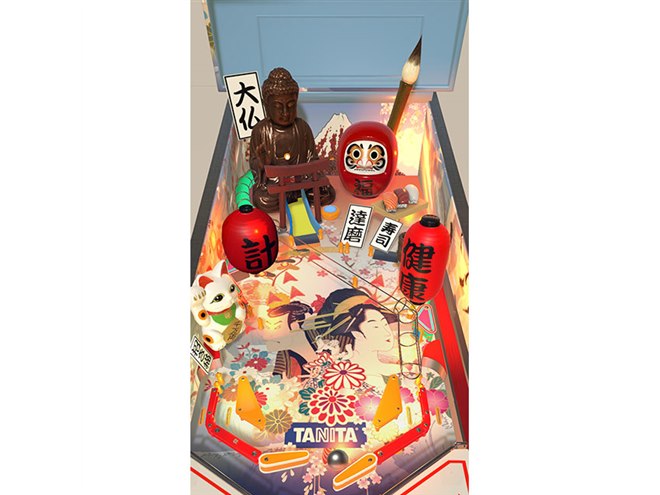 タニタ、ゲーム機能つき体組成計「TANITA PINBALL」コンセプトモデルを