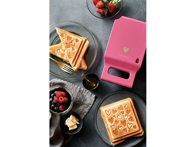 レコルト、ハート柄の焼き目がつく数量限定プレスサンドメーカー