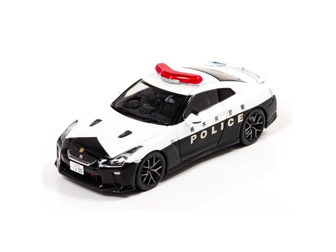 ヒコセブン、ダイキャスト製1/43スケールの栃木県警察配備日産GT