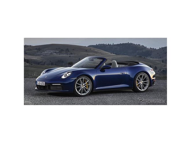 ポルシェ 911 カブリオレ 新型、450馬力ツインターボ搭載…ルーフ開閉は